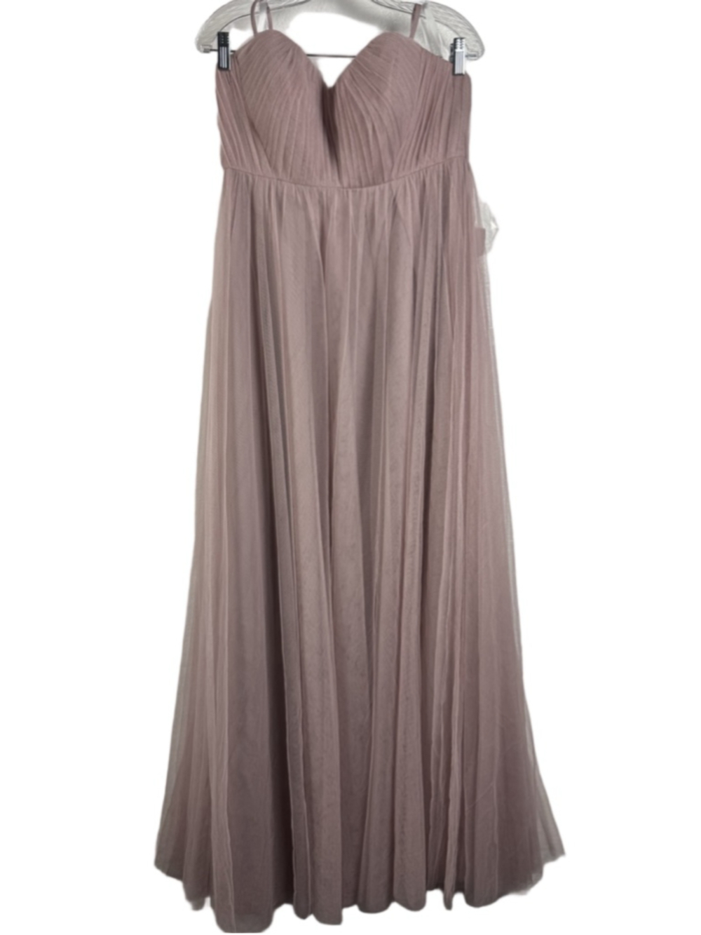 NWT REVELRY Maternity Rosalie Tulle Convertible Maxi Dress Dusty Rose size 10